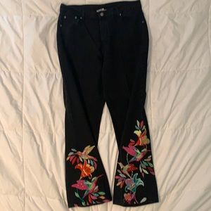Diane Gilman- embellished jeans. Sz 14